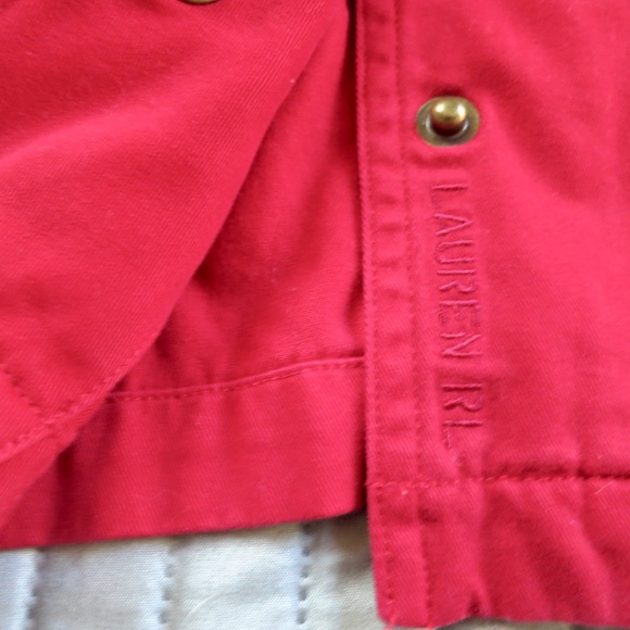 Vintage Ralph Lauren Naval Supply Company Red Canvas Military Utility Jacket - Picture 9 of 11